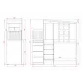 Двухъярусная кровать домик Ковентри Fmebel