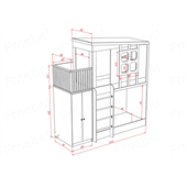 Двухъярусная кровать домик Ковентри Fmebel
