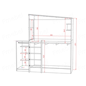 Двухъярусная кровать домик Ковентри Fmebel