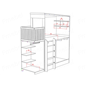 Двухъярусная кровать домик Ковентри Fmebel