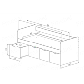 Ліжко Сан-Паулу Fmebel 80x190
