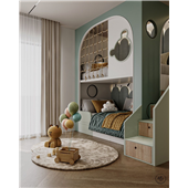 Двухъярусная кровать домик Картахена Fmebel