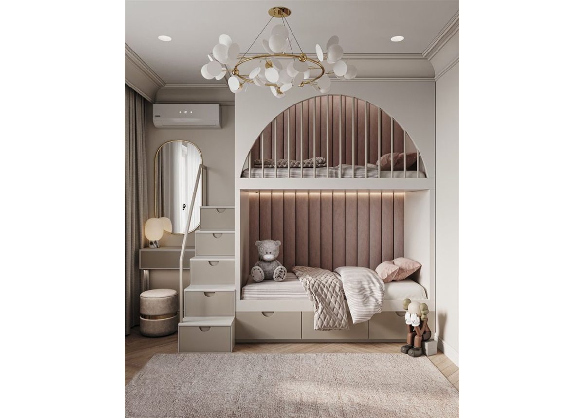 Двухъярусная кровать домик Самобор Fmebel 