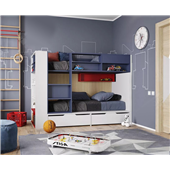 Двухъярусная кровать с полками Марибор Fmebel