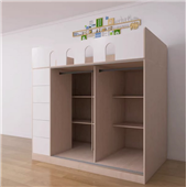 Кровать-чердак с гардеробом Вайонг Fmebel
