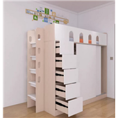 Кровать-чердак с гардеробом Вайонг Fmebel