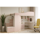 Кровать-чердак со столом Оттава Fmebel