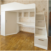 Ліжко-горище зі столом Мідленд Fmebel 80x190