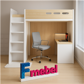 Кровать-чердак со шкафом Маккай Fmebel