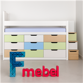 Кровать-чердак со шкафом Индиана Fmebel 80x190