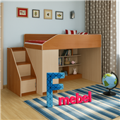 Кровать-чердак Неаполь Fmebel 80х180