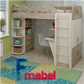 Ліжко-горище зі столом Уельс Fmebel