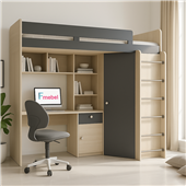 Ліжко-горище зі столом Верона Fmebel 80x190