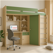 Ліжко-горище зі столом Верона Fmebel 80x190