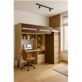 Ліжко-горище зі столом Верона Fmebel 80x190