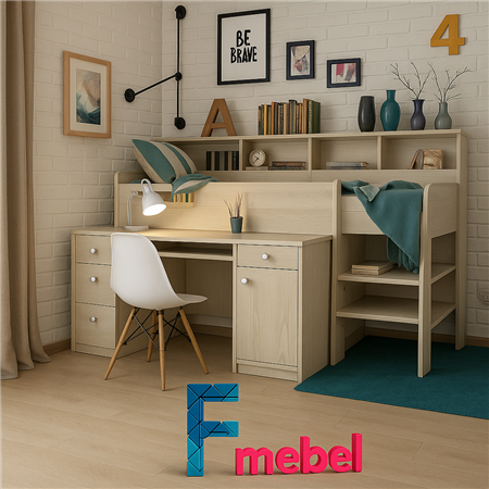Ліжко-горище низьке Вестерос Fmebel