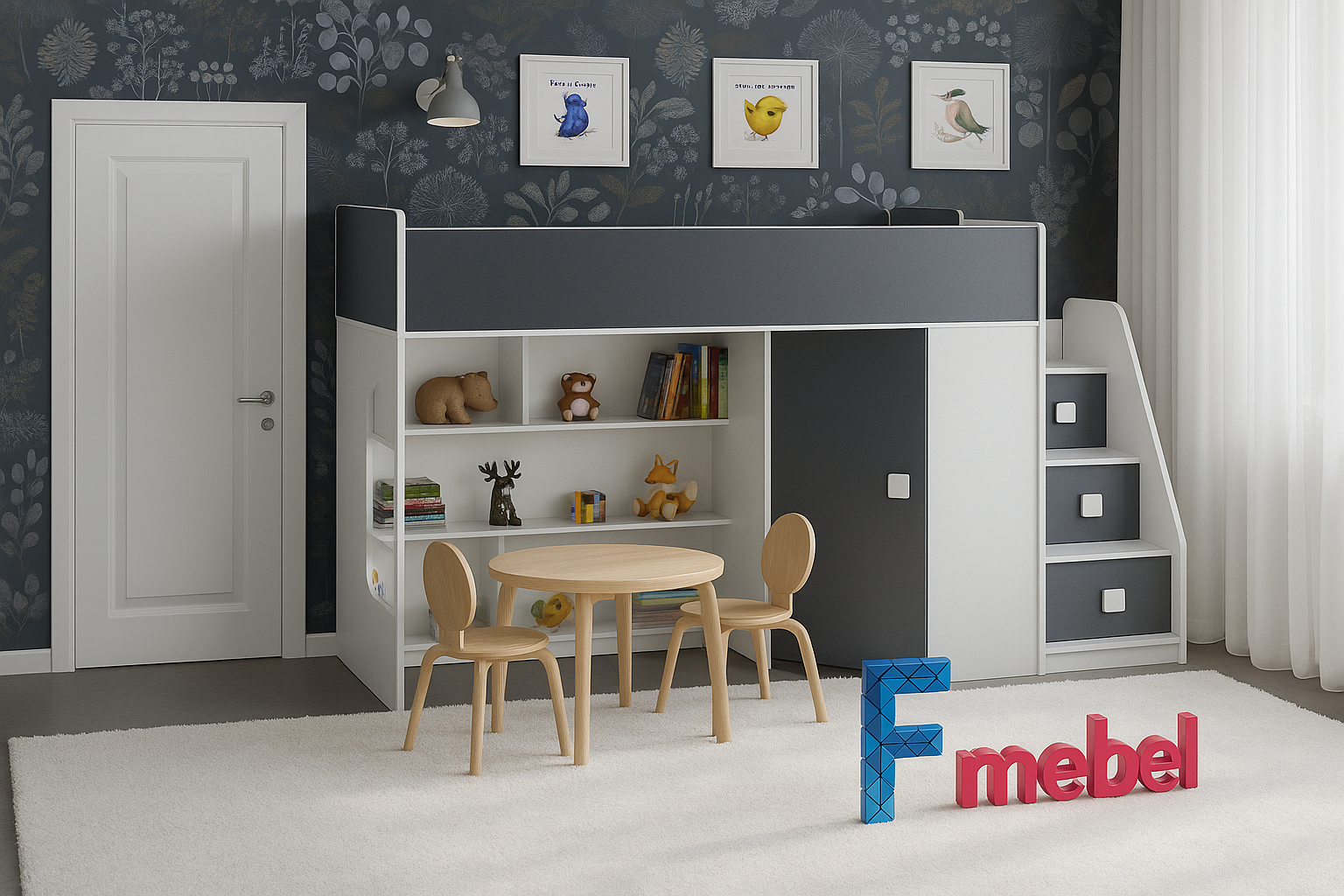Кровать-чердак Валенсия Fmebel