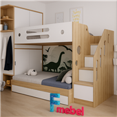 Двухъярусная кровать с широким нижним спальным местом для взрослых Варна Fmebel 120х190, 140х190, 160х190