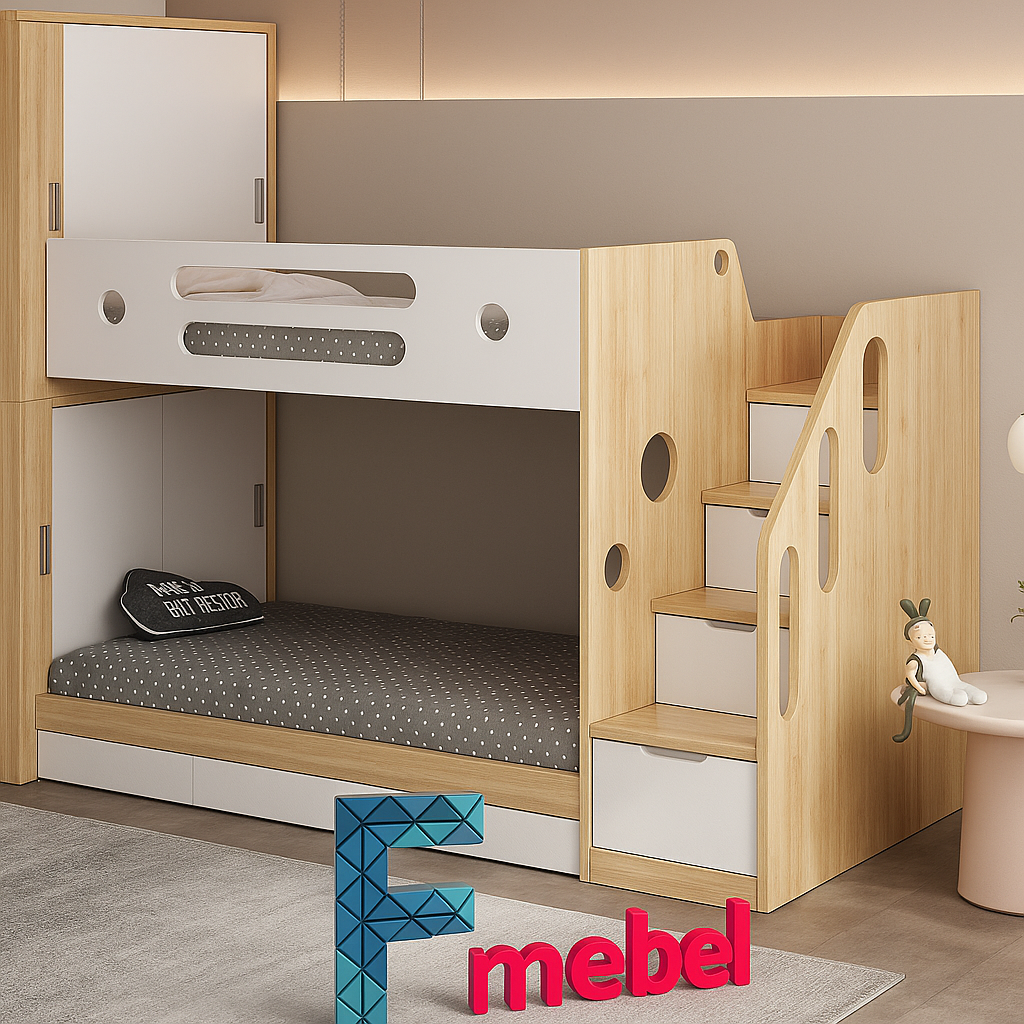Двухъярусная кровать с дополнительным спальным местом Каспи Fmebel