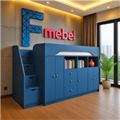 Ліжко-горище зі столом Веллінгтон Fmebel