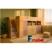 Ліжко-горище зі столом Веллінгтон Fmebel