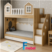 Двухъярусная кровать домик Краков Fmebel