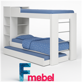Двоярусне ліжко з додатковим спальним місцем Рочестер Fmebel 80x190
