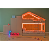 Двухъярусная кровать домик Аделаида Fmebel