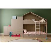 Двухъярусная кровать домик Аделаида Fmebel