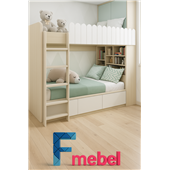 Двухъярусная кровать с полками Акрон Fmebel
