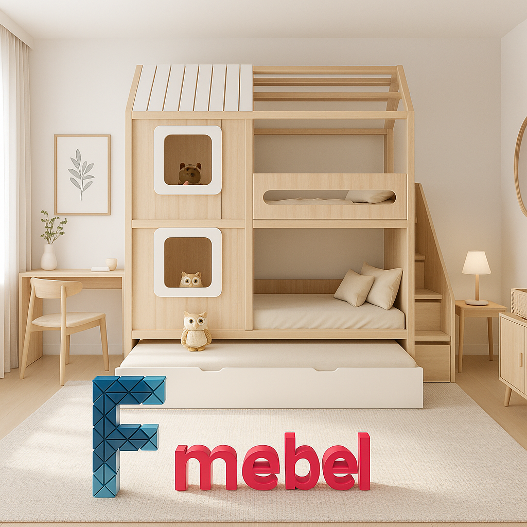 Двоярусне ліжко будиночок Мейкон Fmebel