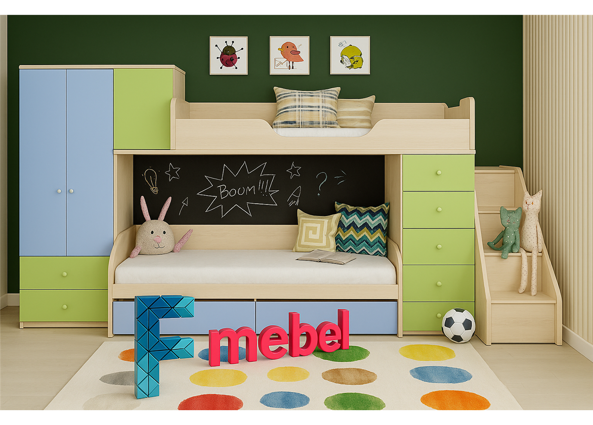 Двухъярусная кровать Берген Fmebel