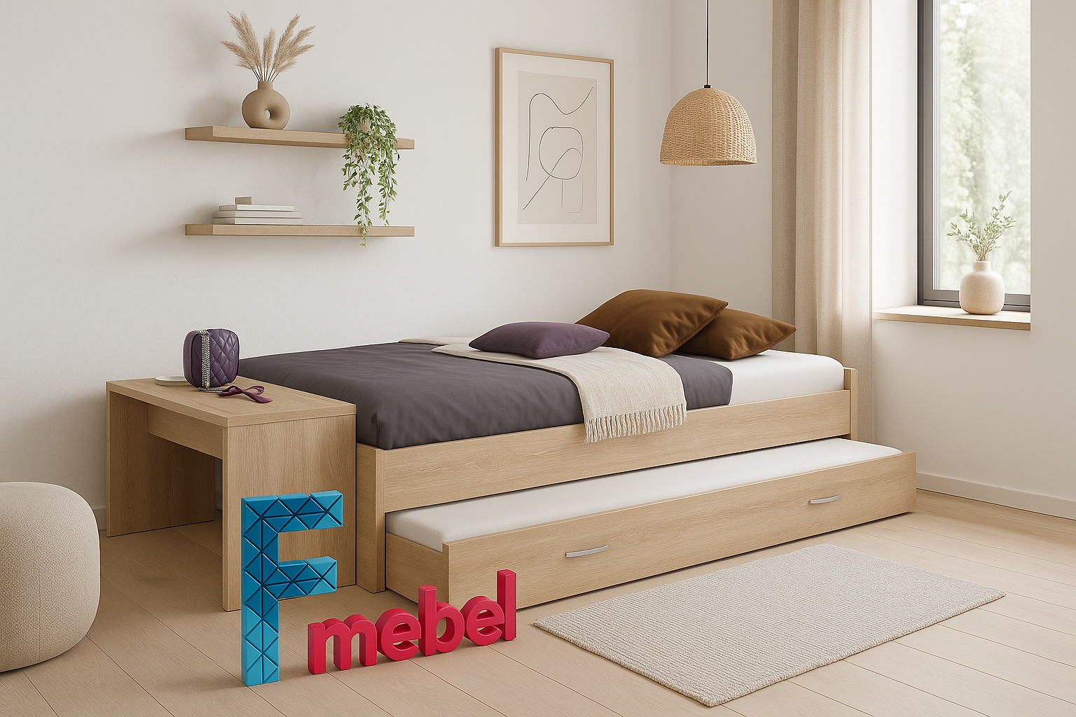 Кровать с дополнительным спальным местом Колорадо Fmebel 90x200