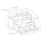 Двоярусне ліжко Саванна Fmebel 80x160