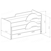 Двоярусне ліжко Саванна Fmebel 80x160