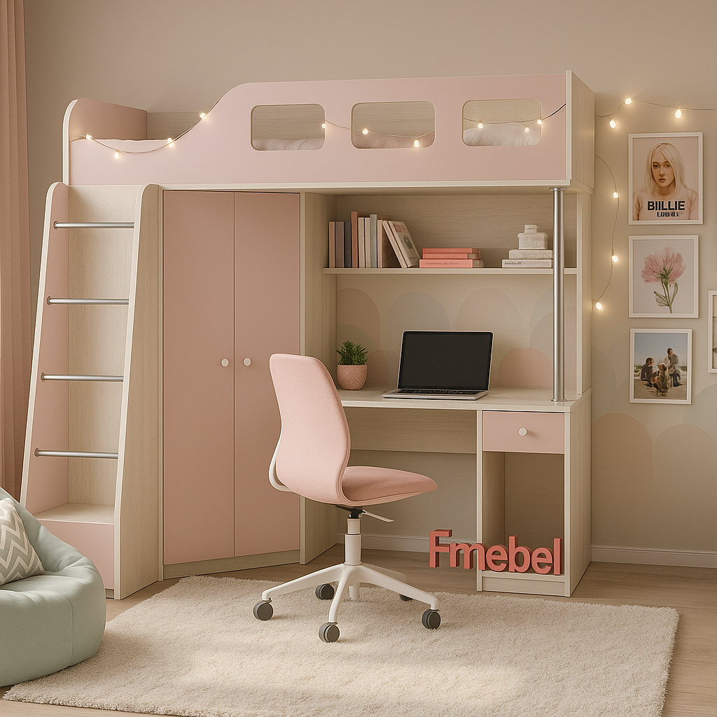 Кровать-чердак Палермо Fmebel 80х190
