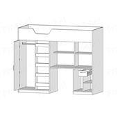 Розпродаж Ліжко-горище зі столом Роттердам Fmebel