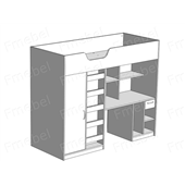 Розпродаж Ліжко-горище зі столом Роттердам Fmebel