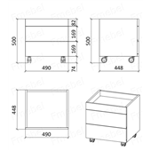 Ліжко-горище зі столом Касабланка Fmebel 90x200