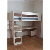 Кровать-чердак со столом Касабланка Fmebel 90x200