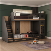 Двоярусне ліжко з шафою Гельсінкі Fmebel 90x200