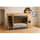 Двухъярусная кровать домик Камбре Fmebel