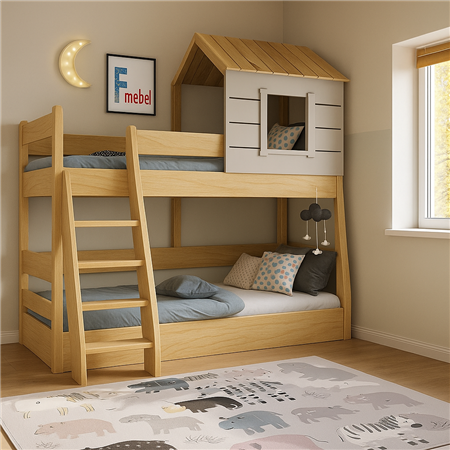 Двухъярусная кровать домик Шарлотт Fmebel 