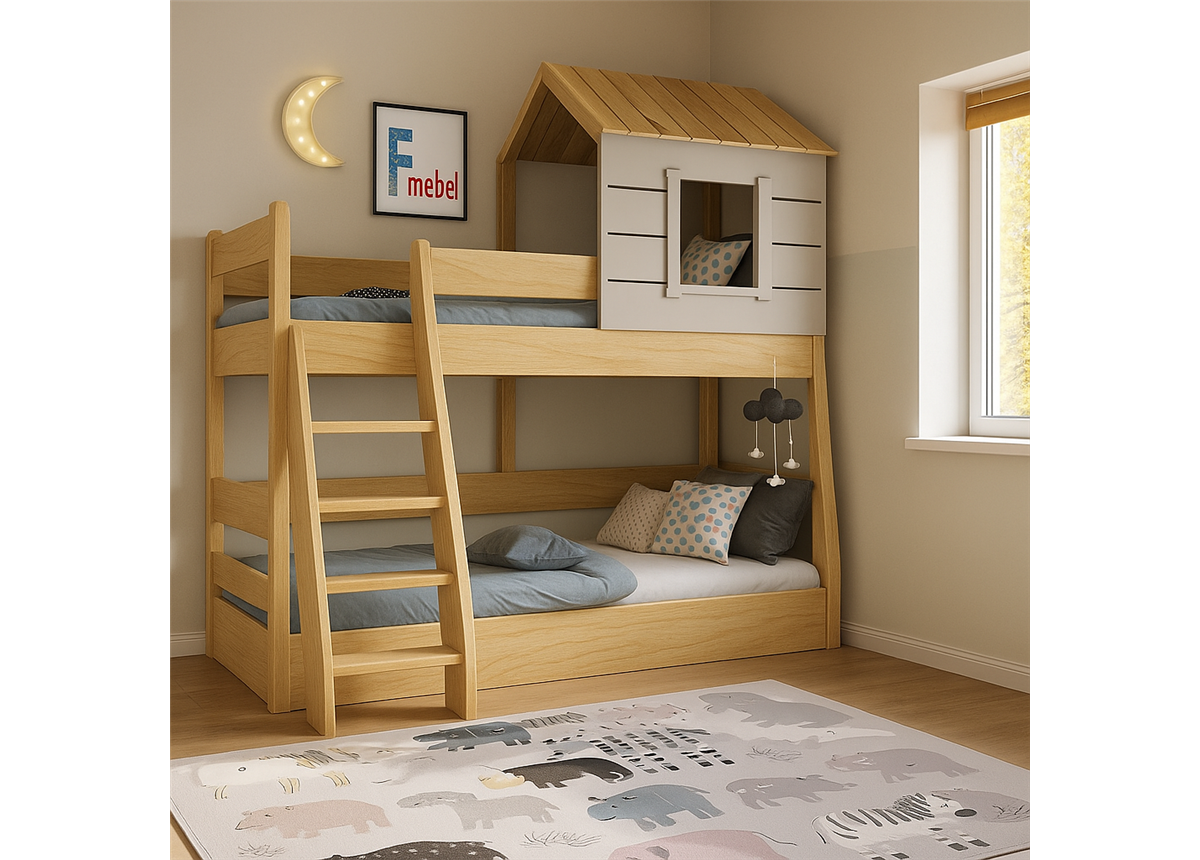 Двухъярусная кровать домик Шарлотт Fmebel 