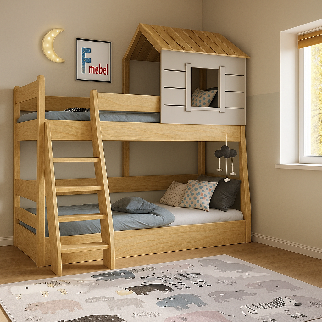 Двухъярусная кровать домик Шарлотт Fmebel 