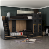 Двоярусне ліжко з шафою Гельсінкі-2 Fmebel 90x200