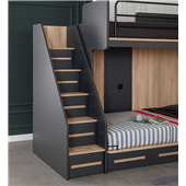 Двухъярусная кровать со шкафом Хельсинки-2 Fmebel 90x200 