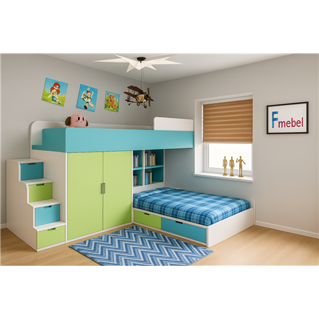 Двухъярусная кровать Теннесси Fmebel 80x190