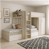 Двухъярусная кровать со шкафом Анталия Fmebel 90x200