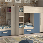 Двухъярусная кровать со шкафом Анталия Fmebel 90x200